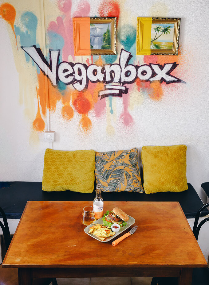 interior of the Vegan Box restaurant